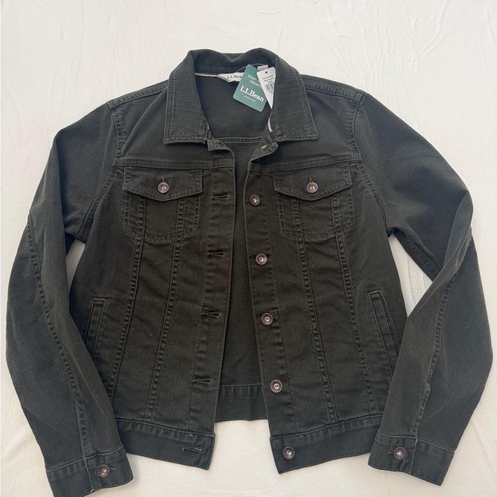 L.L. Bean Women's Dark Green Jean Jacket